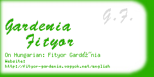 gardenia fityor business card